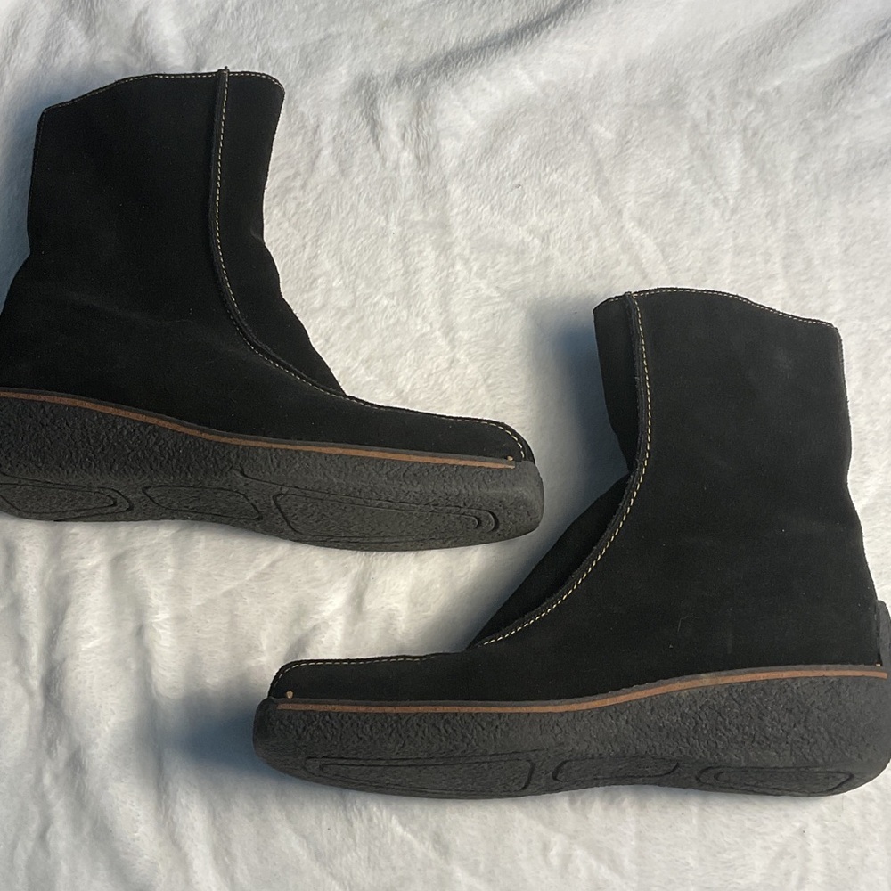 Black Suede Ankle Boots Italian